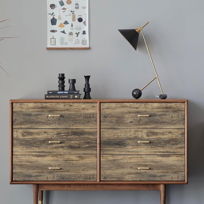 Hode Öntapadós Bútorfólia Fa Mintázattal - Retro Barna Vintage Stílusú PVC Dekor Fólia Konyhaszekrényhez, Ablakpárkányhoz 60x500 cm