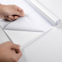 Hode Öntapadós Bútorfólia - Fehér Csillogó PVC Dekorációs Tapéta Konyhába, Vízálló Falmatrica, Könnyen Tisztítható Bútorvédő Fólia 300x30cm 2