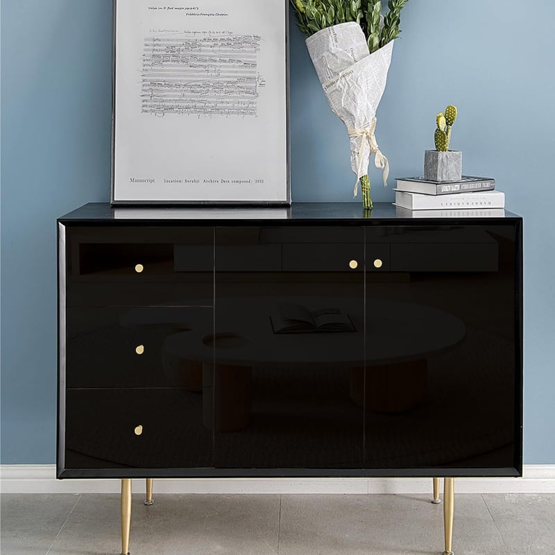 Hode Öntapadós Fekete Csillámló Bútorfólia, 60cm x 5m, Magasfényű Vinyl Dekorációs Tapéta Konyhába, Bútorokra, Vízálló Felületvédelem