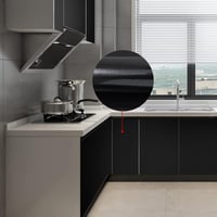 Hode Öntapadós Fekete Csillámló Bútorfólia, 60cm x 5m, Magasfényű Vinyl Dekorációs Tapéta Konyhába, Bútorokra, Vízálló Felületvédelem 8