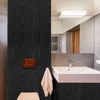 Hode Öntapadós Fekete Fa Mintázatú Bútor Fólia 90x600 cm - Vízálló Bútorfólia Konyhaszekrényhez, Ablakpárkányhoz, Asztalhoz - Matt Felületű  3