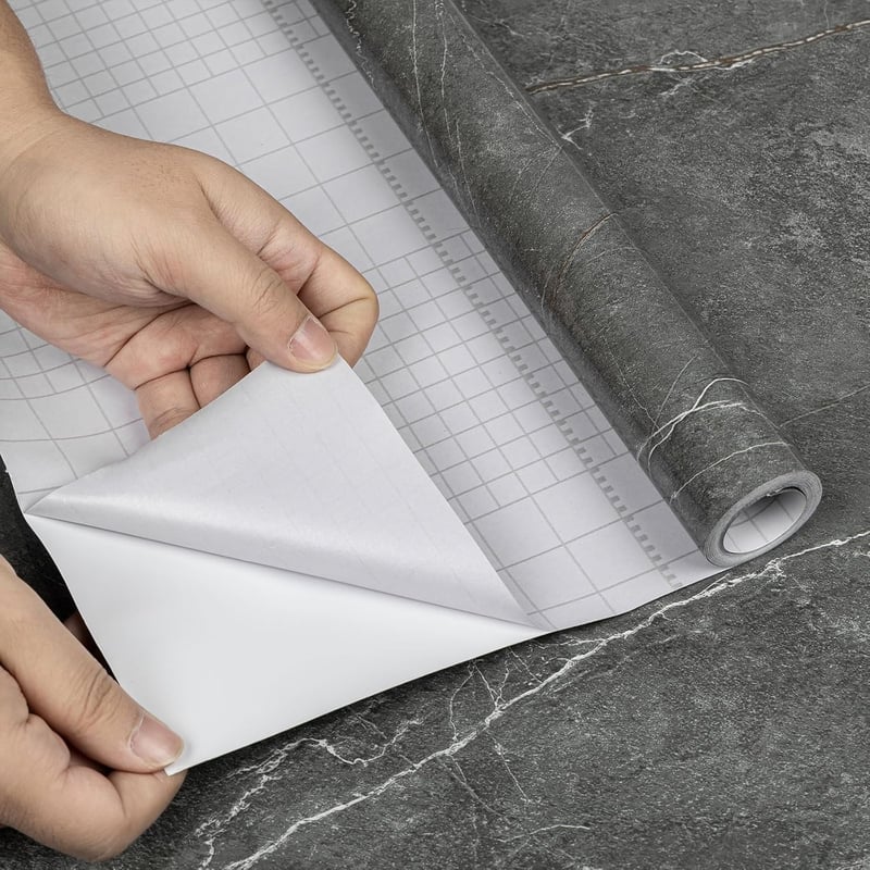 Hode Öntapadós Szürke Márvány Fólia Konyhába - 30cm x 3m Vízálló Hőálló Bútor Dekor Fólia Ablakpárkányra, Szekrényekre, Munkalapokra