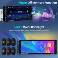Hodozzy 1 DIN Autórádió 6.86" HD Érintőképernyővel - Vezeték Nélküli CarPlay & Android Auto, Bluetooth, Tükrözés, Hangvezérlés, FM, USB + To 5