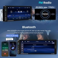 Hodozzy 1 DIN Autórádió 6.86" HD Érintőképernyővel - Vezeték Nélküli CarPlay & Android Auto, Bluetooth, Tükrözés, Hangvezérlés, FM, USB + To 3