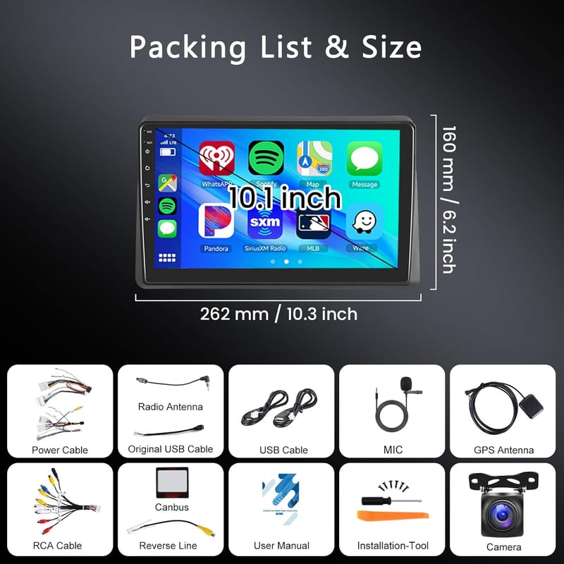 Hodozzy 2G+64G Android Autórádió Renault Master 2019-2022 Wireless CarPlay 10.1"