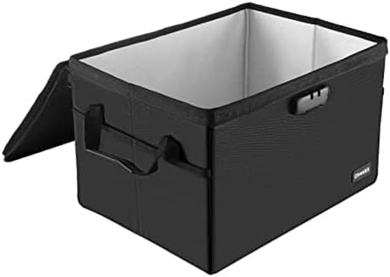 Hodufy vatrootporna blagajna (409 x 322 x 270 mm) s bravom, 8-slojna vodootporna i vatrootporna kutija za pohranu dokumenata, sklopivi viseći registrator