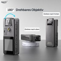 Hoestr 1296P HD testkamera IR éjjellátóval 180° forgó lencsével 64GB 3