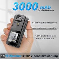 Hoestr 1296P HD testkamera IR éjjellátóval 180° forgó lencsével 64GB 4