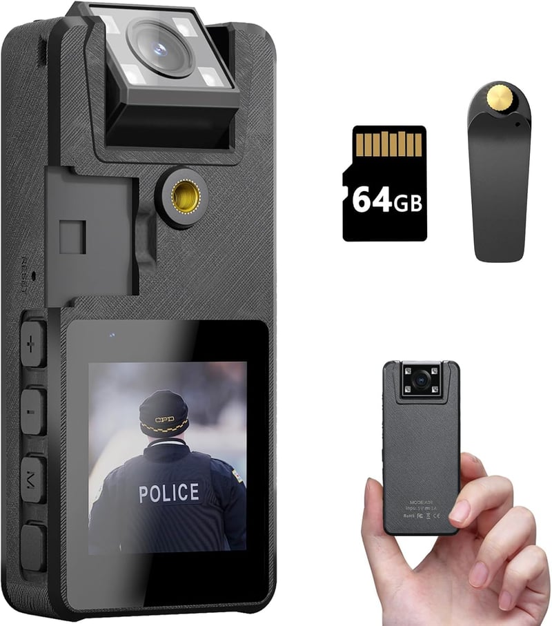 Hoestr 1296P HD testkamera IR éjjellátóval 180° forgó lencsével 64GB