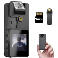 Hoestr 1296P tjelesna kamera sa zakretnom lećom od 180°, 3 kopče za pričvršćivanje - crna - 64 GB 2