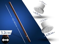 HoFactory Zuhanyfüggöny Rúd 110-160 cm Fa Hatású Fúrás Nélkül Rozsdamentes Teleszkópos 3