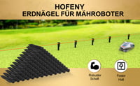 Hofeny 100 buc. Țăruși de fixare pentru cablu perimetral robot de tuns iarba, Ancore de sol, Cârlige de fixare compatibile cu Husqvarna, Gardena, Worx, Bosch, Yard Force 7
