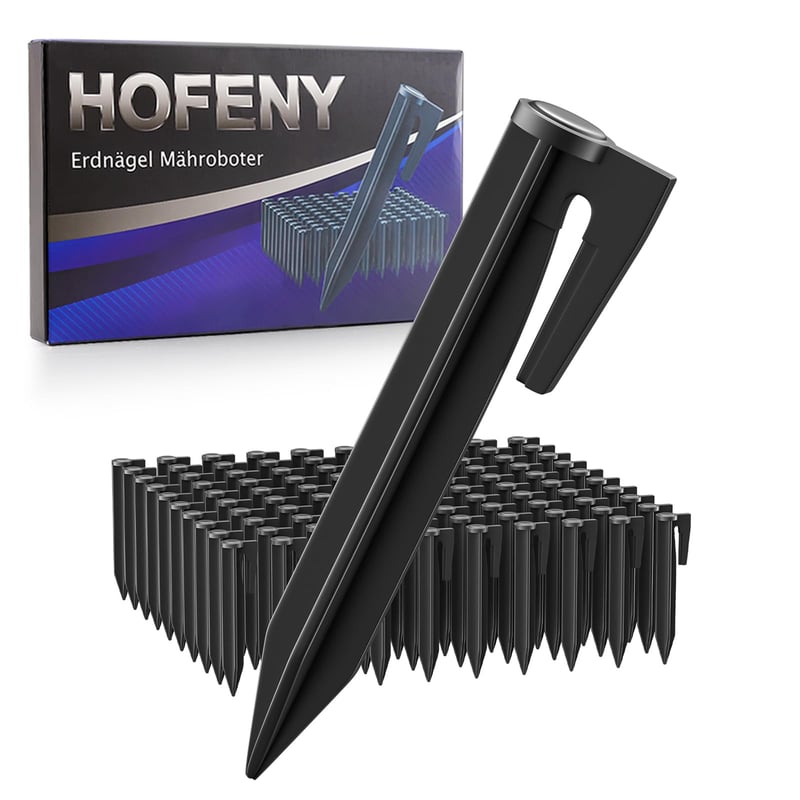 Hofeny 100 buc. Țăruși de fixare pentru cablu perimetral robot de tuns iarba, Ancore de sol, Cârlige de fixare compatibile cu Husqvarna, Gardena, Worx, Bosch, Yard Force