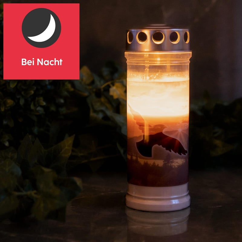 Hofer Friedlicht 6 darabos sírgyertya szett 7 napos égésidővel esőálló fedéllel - Longing Select