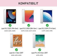 Hofsos iPad 10.2" Billentyűzetes Tok QWERTZ Mágneses Ceruza Tartóval Rózsaszín 3