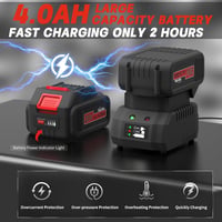 HOFTME Akkus Ütvecsavarozó 1/2" 700Nm Brushless 20V Lítium Akkumulátor Piros 6