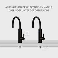 HOGART Elektromos Csap Azonnali Vízfűtéssel 230V Konyha Fürdőszoba Kerti Használatra 8