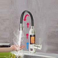 HOGART Elektromos Csaptelep Azonnali Vízfűtővel 230V Konyha Fürdőszoba Kerti Használatra 5