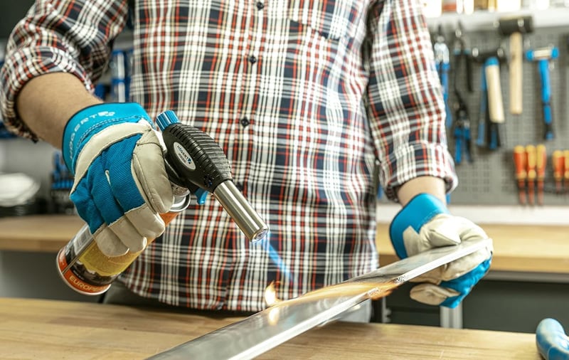 Högert Technik gázégő piezo gyújtással - bután propán kéziégő kézműves munkához