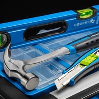 Högert Technik HT4M010 alumínium vízmérték 100 cm, 3 libellával (0°/45°/90°), ütéscsillapító végsapkákkal, 100x5,65x2,1 cm 8