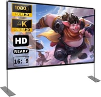 HOIN 100 Hüvelykes Vetítővászon Állvánnyal 4K HD Hordozható Összecsukható Kültéri Beltéri - 100 Zoll 1