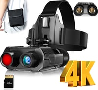 Hojocojo Éjjellátó Szemüveg 8x Zoom, Full HD 1080p, 400m Hatótáv, USB Töltős, Sisak Kompatibilis Vadászathoz 1