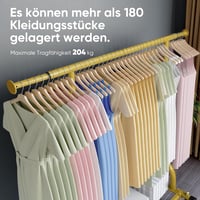 HOKEEPER Ruhaállvány Polcokkal, 200 kg Terhelhetőség, Kerekeken, Arany 2