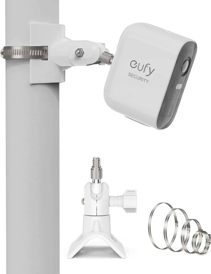 HOLACA Kamera Rögzítő Tartó Eufy/Arlo Kamerákhoz 1/4" Csatlakozással Fehér