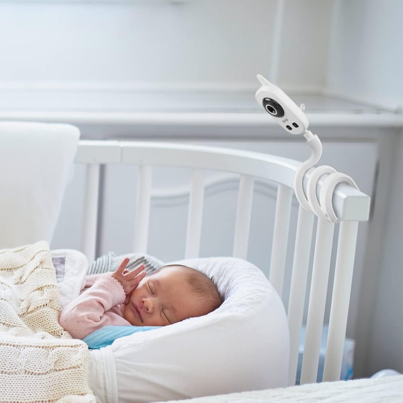 HOLACA Rugalmas Tartó GHB UU24 Babafigyelő Kamerához - Fehér Fali Konzol 5 Hüvelykes 720p HD Baby Monitor Modellhez