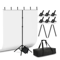 HolaDream fotóháttér állvánnyal, fehér - 1,5 x 2 m 1