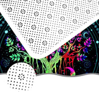 HOLAVIDA UV-reaktív Élet Fája szőnyeg, fluoreszkáló neon terítő 180x120cm 7