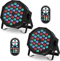 HOLDLAMP 2x36 LED Par Fényszóró RGB Disco Lámpa DMX512 Távirányítóval 1
