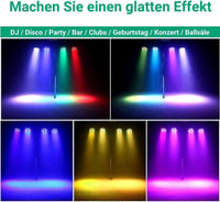 HOLDLAMP 2x36 LED Par Fényszóró RGB Disco Lámpa DMX512 Távirányítóval 2