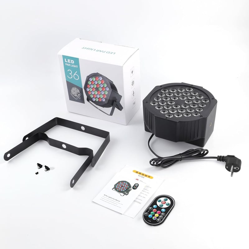 HOLDLAMP 2x36 LED Par Fényszóró RGB Disco Lámpa DMX512 Távirányítóval