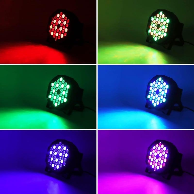 HOLDLAMP 2x36 LED Par Fényszóró RGB Disco Lámpa DMX512 Távirányítóval