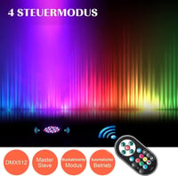 HOLDLAMP 2x36 LED Par Fényszóró RGB Disco Lámpa DMX512 Távirányítóval 4
