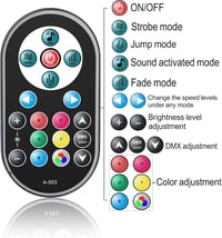 HOLDLAMP 8 darabos 36 LED Par lámpa szett RGB távirányítóval DMX512 diszkó fény - 8 pieces 7