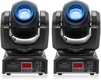 HOLDLAMP DMX512 Mozgó Fejű LED Színpadi Lámpa Szett - 8 Mintás Fényeffekt Diszkóhoz, Bulikhoz, Rendezvényekhez - 2 db 1