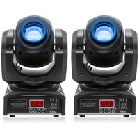 HOLDLAMP DMX512 Moving Head LED Set rasvjetnih tijela za pozornicu - 8 uzoraka svjetlosnih efekata za diskoteke, zabave, događaje - 2 kom 1