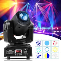 HOLDLAMP DMX512 Mozgó Fejű LED Színpadi Lámpa Szett - 8 Mintás Fényeffekt Diszkóhoz, Bulikhoz, Rendezvényekhez - 2 db 6