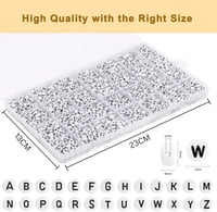 HOLDLEAF 1400 db Fehér Kerek Ábécé Gyöngy A-Z Karkötő Készítéshez Rugalmas Szállal - White 2