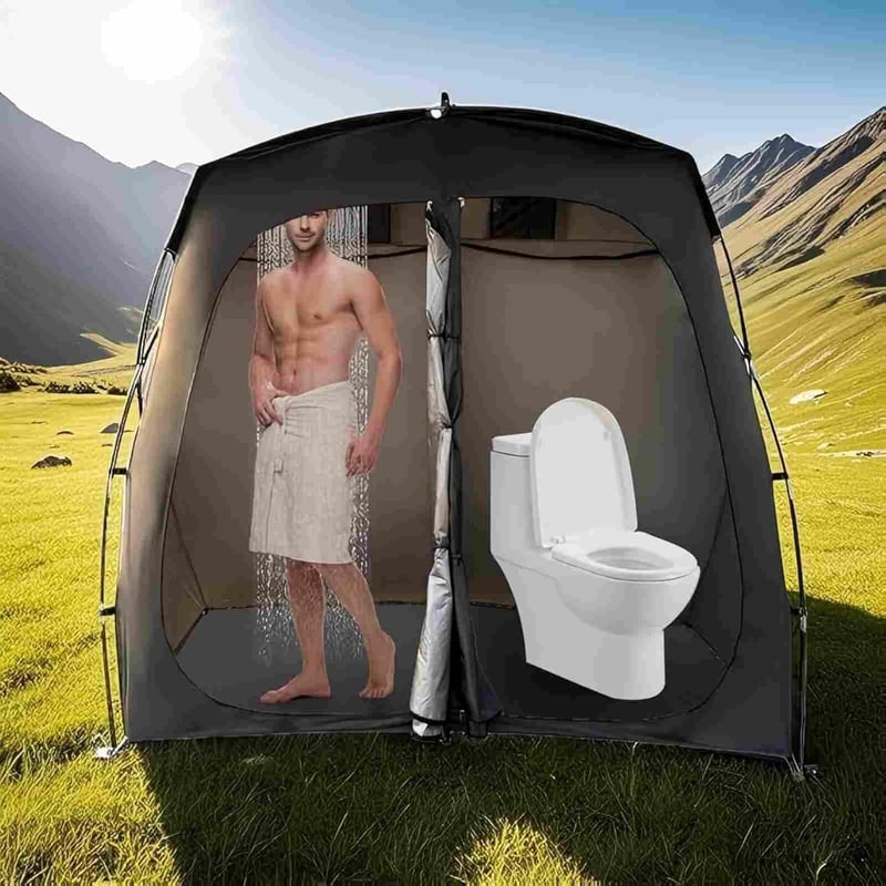 HoldOneLight 2 szobás zuhanysátor 2.1M öltözőkabinként, kempinghez és WC-hez