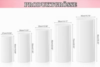 HoldOneLight biely valcový stojan, 5 ks – okrúhly dekoratívny podstavec na tortu, kvety, stolové dekorácie, na svadbu, narodeninovú oslavu, babyshower 6