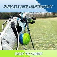 HoldOneLight hordozható golf lendület tréner labda testtartás és mozgásjavító hevederrel kezdőknek kék-zöld színben 7