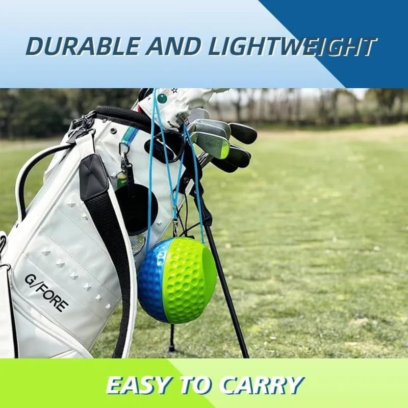 HoldOneLight hordozható golf lendület tréner labda testtartás és mozgásjavító hevederrel kezdőknek kék-zöld színben