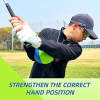 HoldOneLight hordozható golf lendület tréner labda testtartás és mozgásjavító hevederrel kezdőknek kék-zöld színben 6