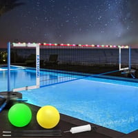 HoldOneLight prenosná súprava na plážový volejbal do bazéna s nastaviteľnou dĺžkou (4,5 – 7,6 m), stabilnou základňou a 2 vodotesnými volejbalovými loptami na vnútorné aj vonkajšie použitie 1