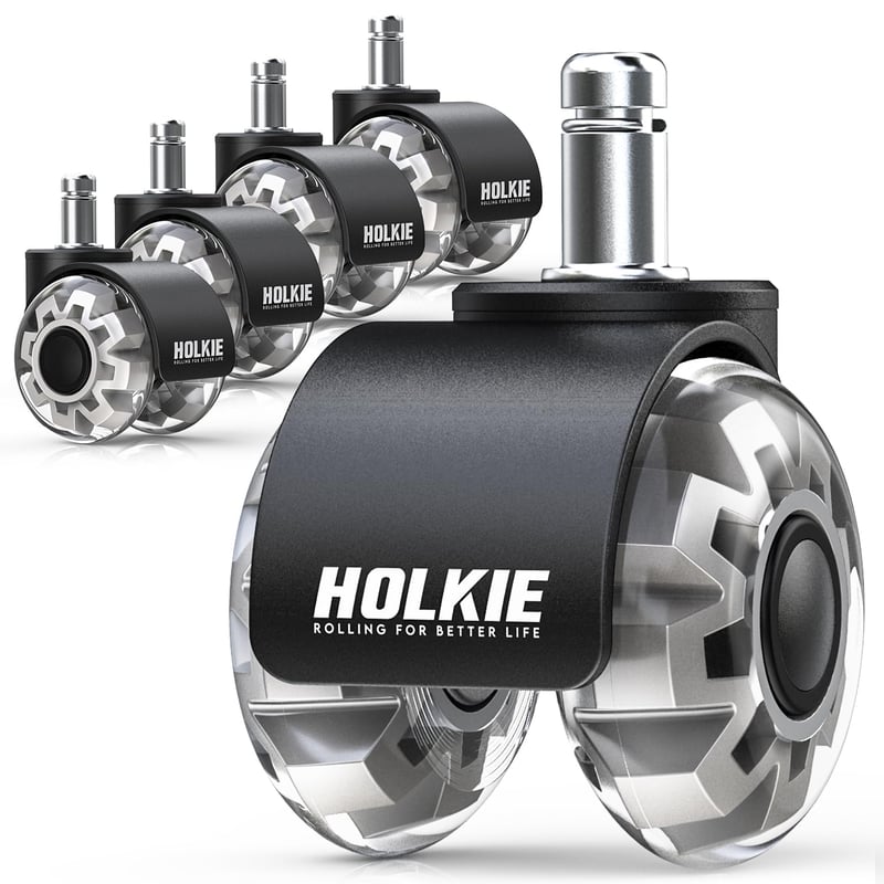 Role de scaun de birou HOLKIE - gri - 11x22 mm, 5 buc.