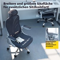 Scaun de Birou Ergonomic HOLLUDLE, cu Spătar Rabatabil, Tetieră 2D, Cotiere Rabatabile, Suport Lombar din Plasă, Alb 9