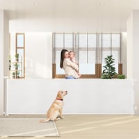 HollyHOME Biztonsági Ajtórács - Extra Széles 300 cm, Egykezes Nyitás, Visszahúzható, Babáknak és Kisállatoknak, Bel- és Kültéri Használatra, 1
